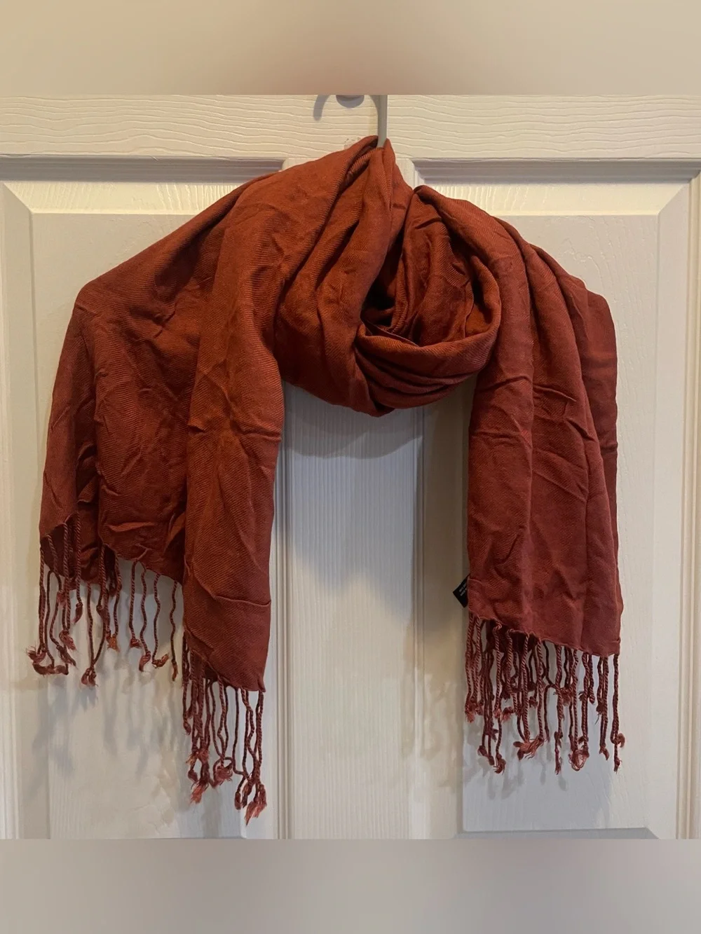 Jones New York Burnt Copper Fashion Scarf with Fringe